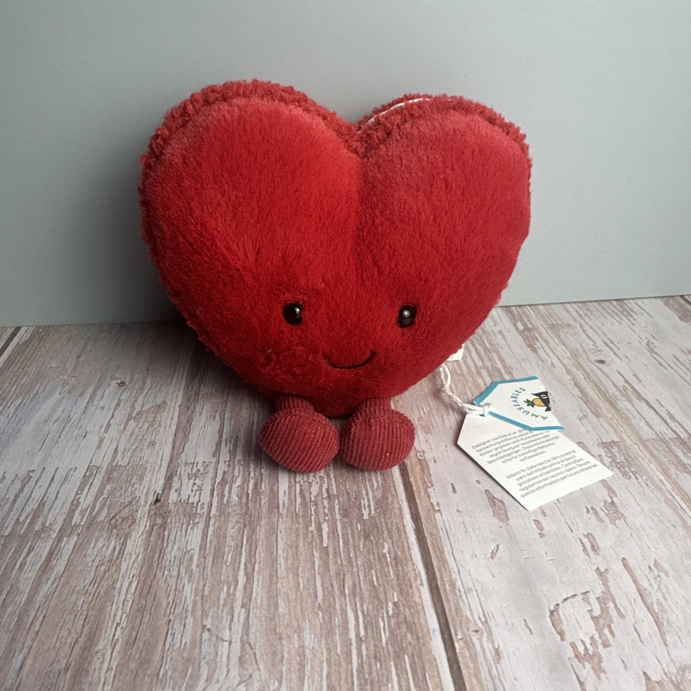 Jellycat Amuseables Arlette Heart Macaron Red Plush Toy